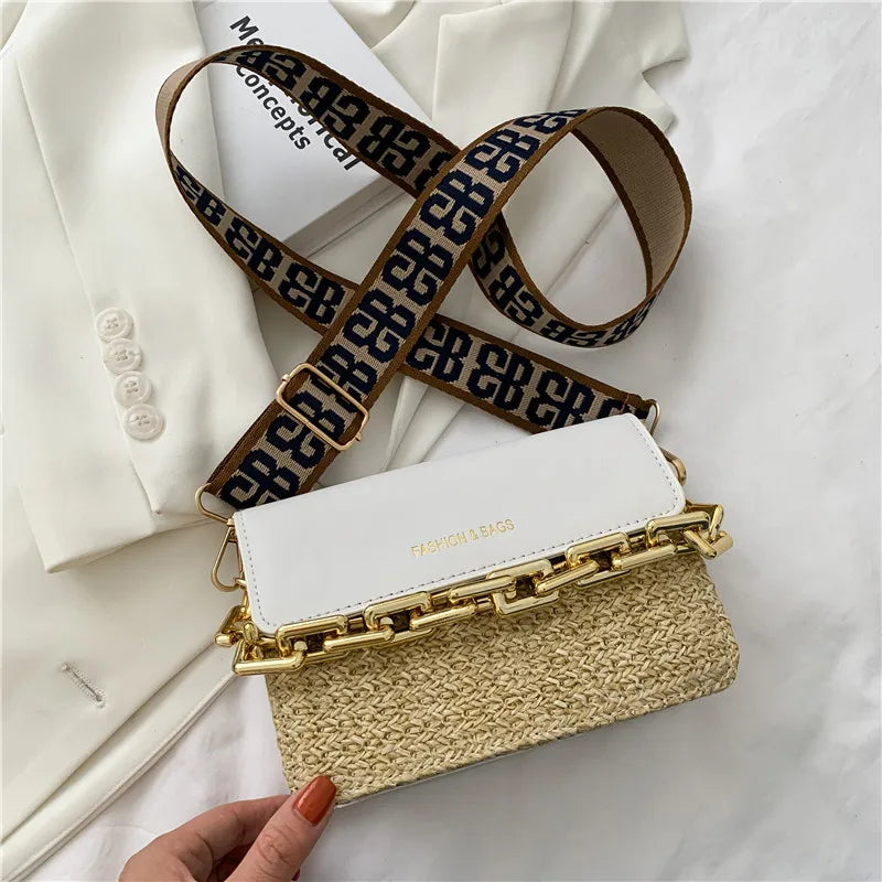 Summer Weaving Small Straw Crossbody Bag for Women