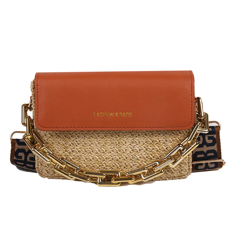 Summer Weaving Small Straw Crossbody Bag for Women
