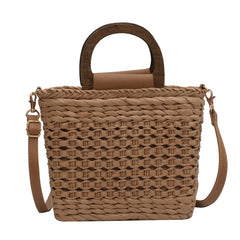 Straw Beach Handbag Shoulder Crossbody Bag Vacation Summer Women's