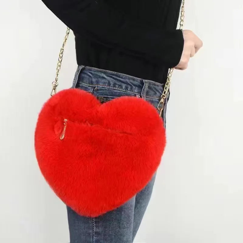 Plush Shopper Purses Female Handbag Mobile Phone Bag