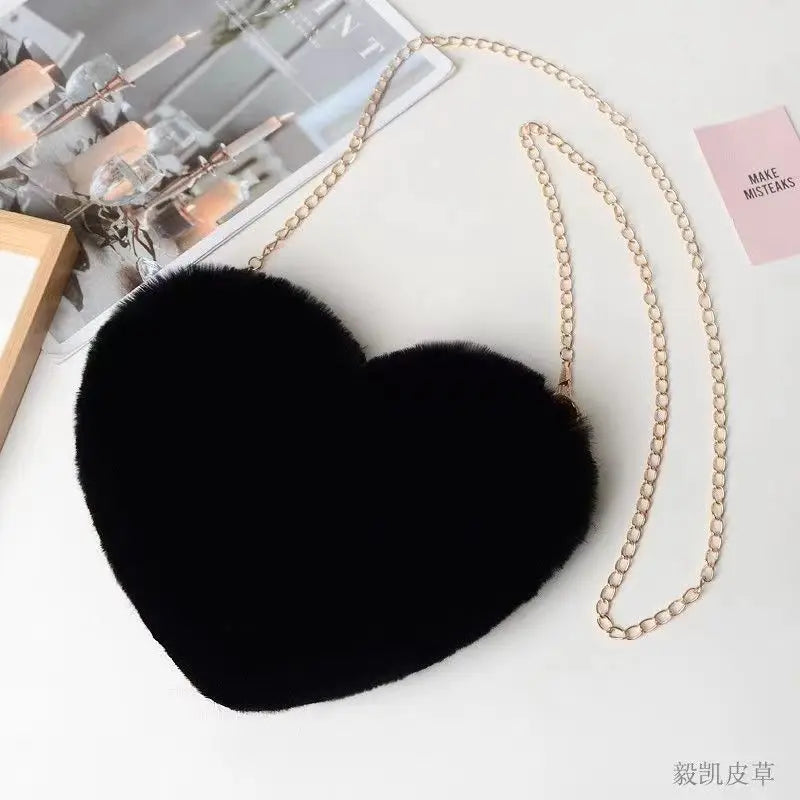 Plush Shopper Purses Female Handbag Mobile Phone Bag