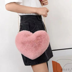 Plush Shopper Purses Female Handbag Mobile Phone Bag