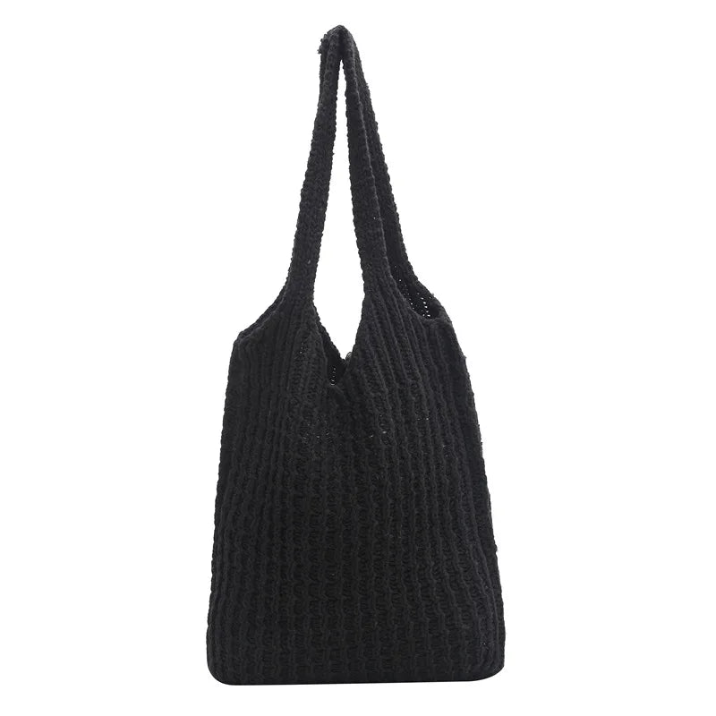 Vintage Woolen Knitting Underarm Tote Bag