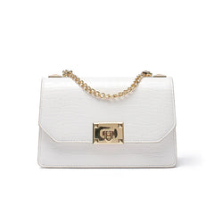 Women's Crocodile Pattern Chain Shoulder Messenger Bag