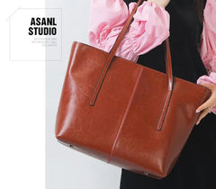 Stylish Women's Large Leather Crossbody Bag