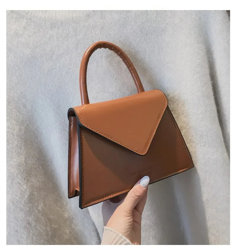 Women's Shoulder Bag PU Leather Small Solid Diagonal Bag