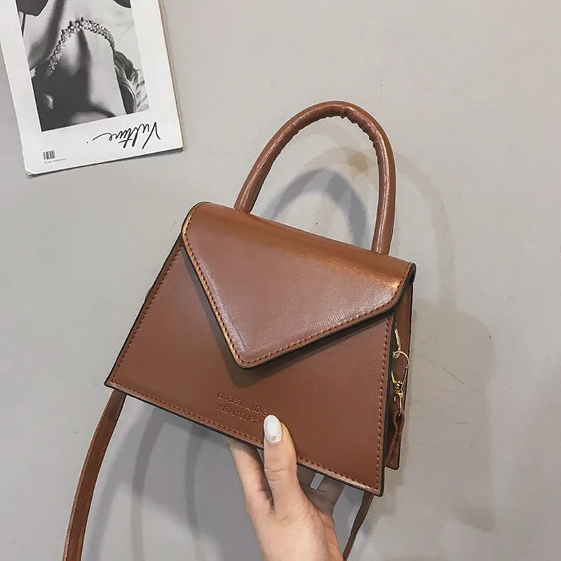 Women's Shoulder Bag PU Leather Small Solid Diagonal Bag