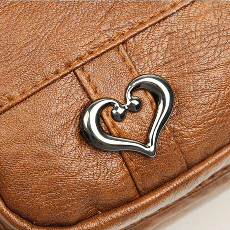 Autumn Retro Leather Shoulder Bag Large Capacity Messenger Bag