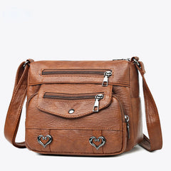 Autumn Retro Leather Shoulder Bag Large Capacity Messenger Bag