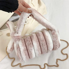 Plush Women's Messenger Bag High Shoulder Totes Chain Bag