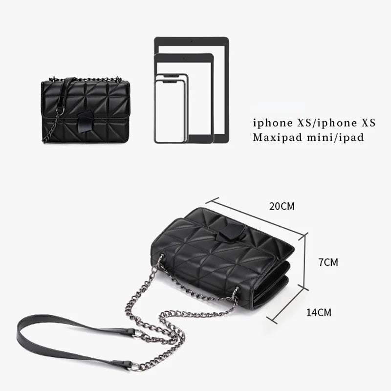 Women's High Level Classic Tote Bag with Shoulder Chains