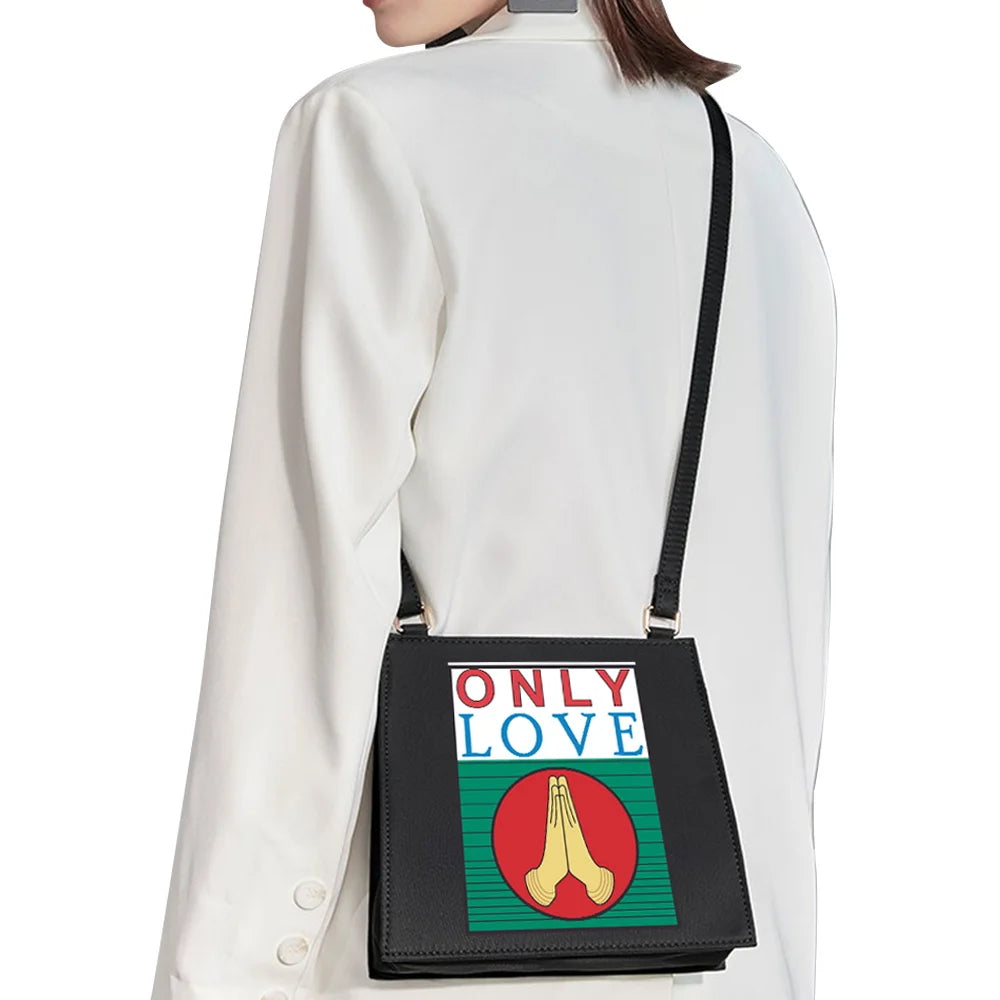Women's Hand Pattern Printing Shoulder Bag