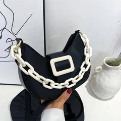 Women's Crossbody Bag Pu Leather Shoulder Chain Bag