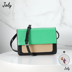 Women's Patchwork Flap Shoulder Bag Sling Bag