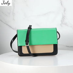 Women's Patchwork Flap Shoulder Bag Sling Bag
