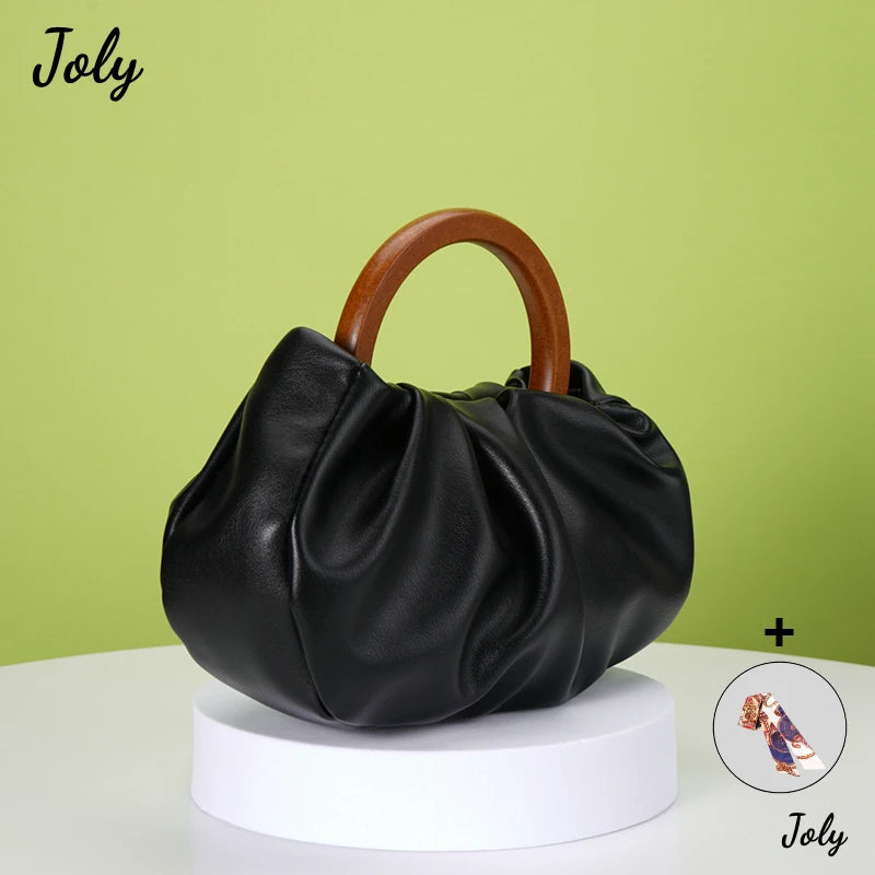 Cloud Shoulder Bag Pu Leather Top-handle Chain Bag