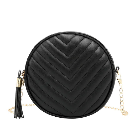 Women's Retro Mini Crossbody Bag Metal Chain Tassel Pendant