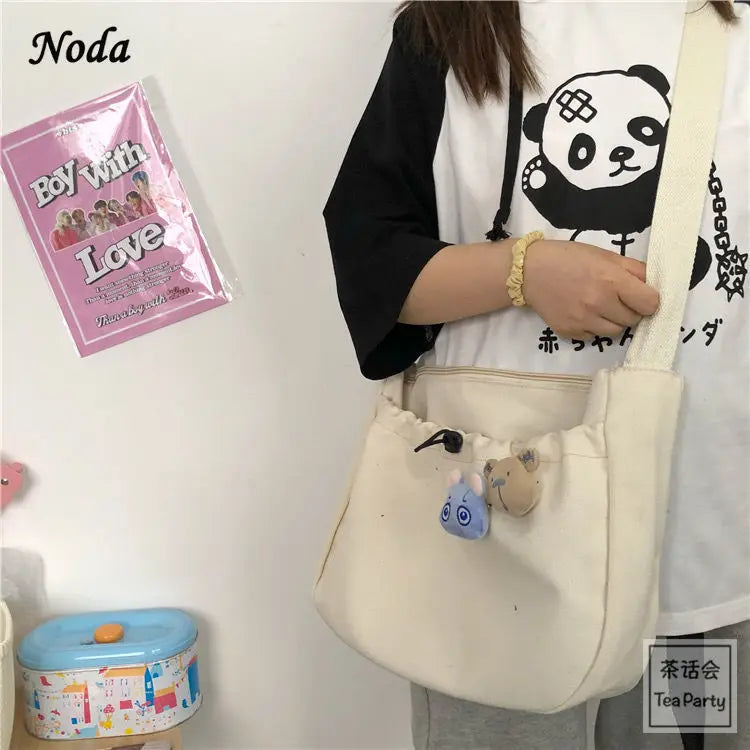 Canvas Shoulder Bag for Women, Net Red Messenger Mini Hand Bag