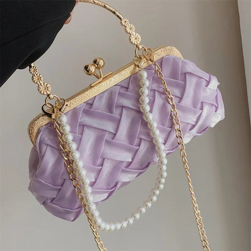 Chinese Style Cheongsam Chain Bag Wedding Shoulder Tote Handbag