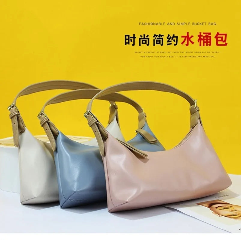 Women's Soft Leather Small Fresh Shoulder Bag