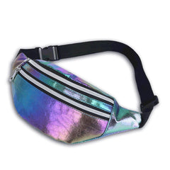 Women's Belt Bag Laser Fanny Pack Holographic Crossbody Waist Bags Purse