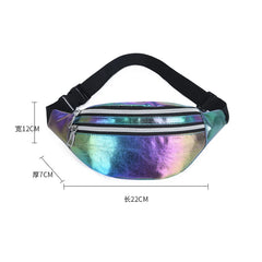 Women's Belt Bag Laser Fanny Pack Holographic Crossbody Waist Bags Purse