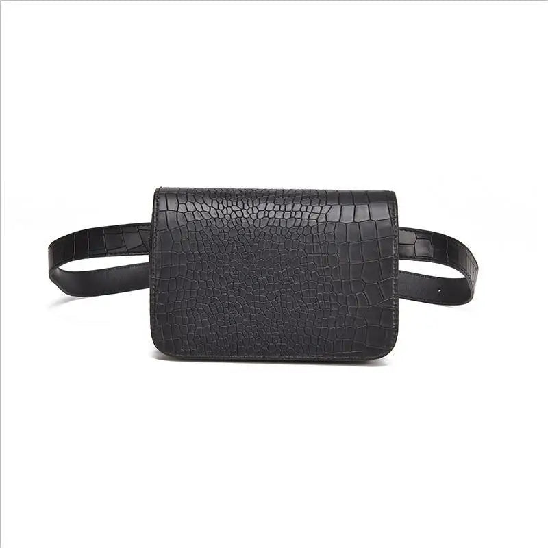 Women's Crocodile Pattern Waist Bag Hip Fanny Pack