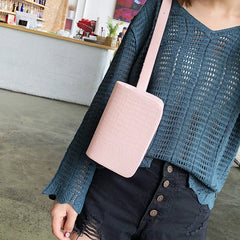 Women's Crocodile Pattern Waist Bag Hip Fanny Pack