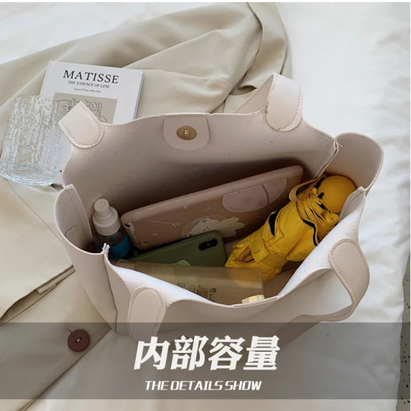 Women's Big Handbags Large Capacity PU Leather Tote Bag