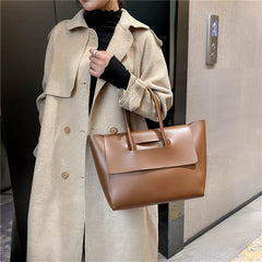 Women's High PU Leather Shoulder Bag Large Capacity Hand Bag