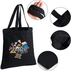 Teacher Pattern Canvas Shoulder Bag - Large-capacity Handbag