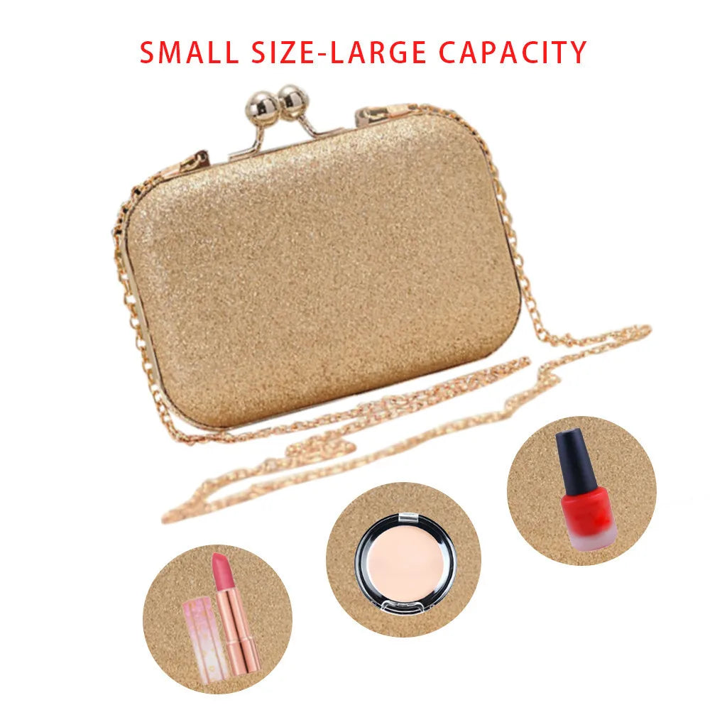 Bling Evening Party Handbag Wedding Clutch Bag With Chain