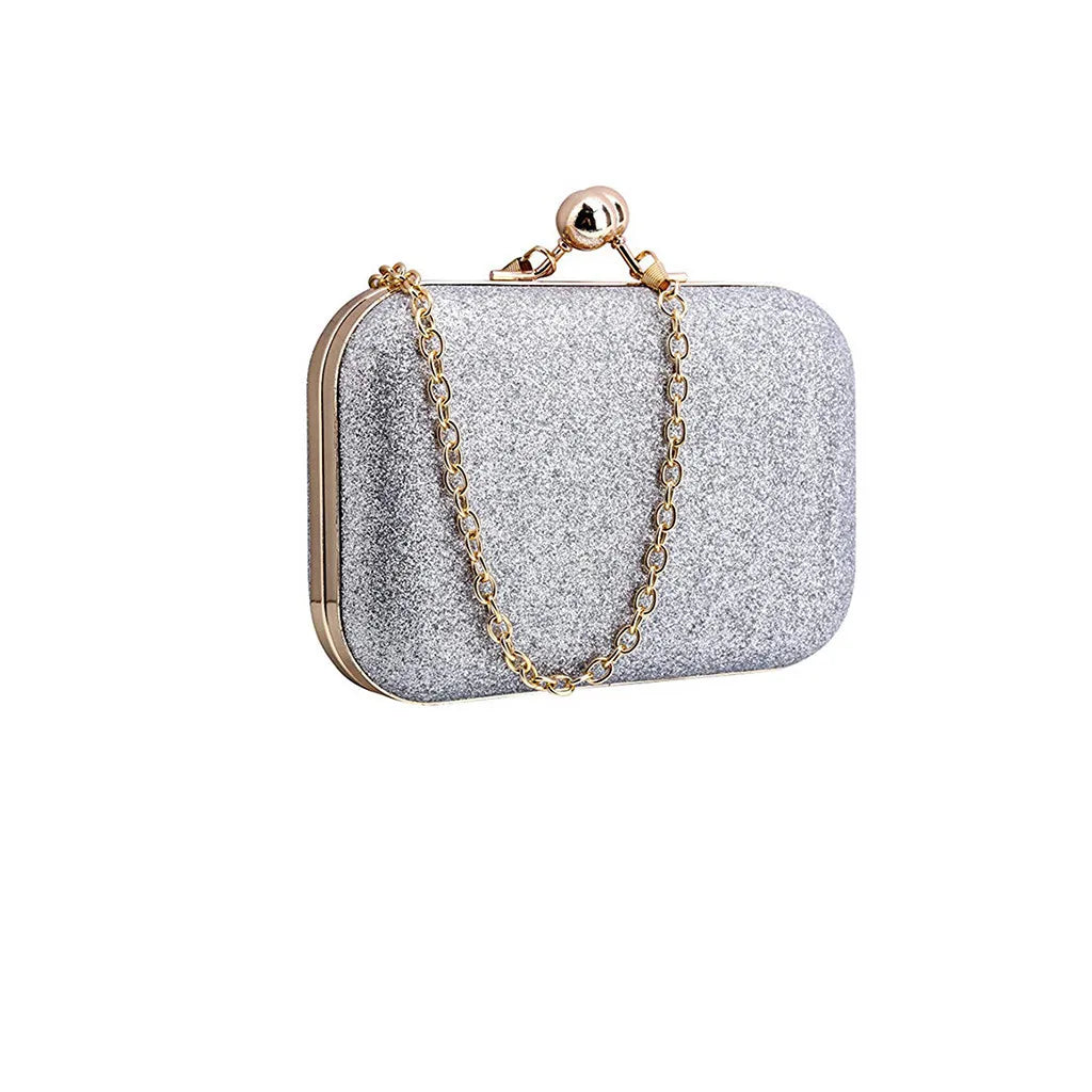 Bling Evening Party Handbag Wedding Clutch Bag With Chain