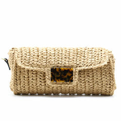 Women's Boho Crossbody Bag Straw Woven Shoulder Messenger Bag