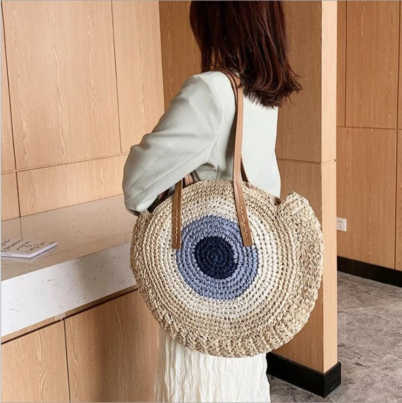 Women's Braided Bag Seaside Large Capacity Straw Beach Bag