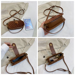 Velvet Crossbody Bag for Women Simple Handbag Ladies Shopper Flaps