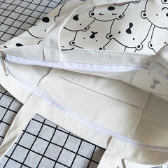 Women's Canvas Art Bag Shoulder Bag Bear Bag