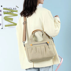 Canvas Tote Handbag Large Capacity Travel Shoulder Bag