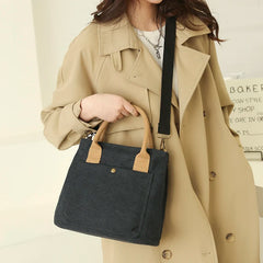 Women's Canvas Tote Handbag Large Capacity Travel Shoulder Bag