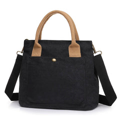 Women's Canvas Tote Handbag Large Capacity Travel Shoulder Bag