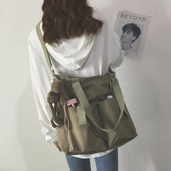 Women's Canvas Bag Large Capacity School Messenger Shoulder Bag