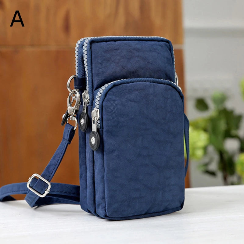 Women's Canvas Crossbody Bag Phone Zero Purse Sports Arm Bag