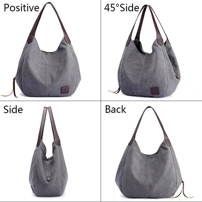 Canvas Hobos Tote Messenger Bag Vintage Handbag
