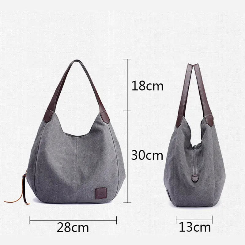 Canvas Hobos Tote Messenger Bag Vintage Handbag
