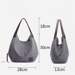 Canvas Hobos Tote Messenger Bag Vintage Handbag