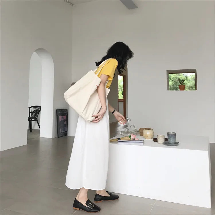 Bonjour Embroidered Canvas Shoulder Bag for Women