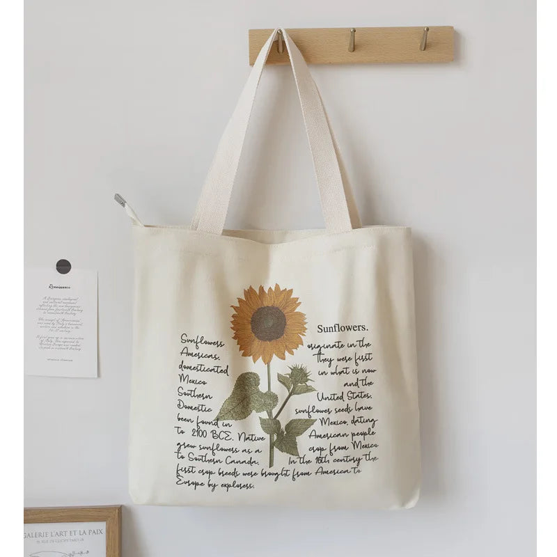 Women's Canvas Shoulder Shopper Bag Casual Large Tote Book Bags