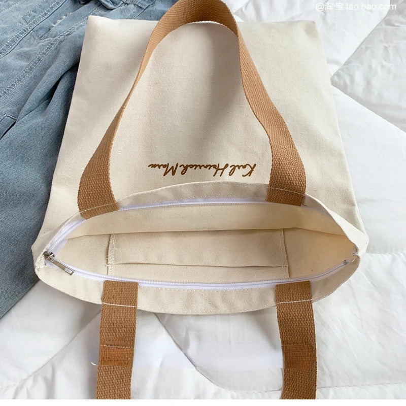 Canvas Shoulder Shopper Bag Eco Reusable Shopping Bag