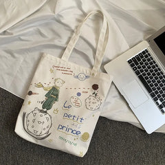 Women's Canvas Tote Bag Eco Foldable Shopper Handbag