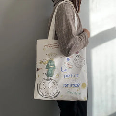Women's Canvas Tote Bag Eco Foldable Shopper Handbag